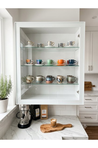 beaz kasa beyaz çerçeve ledli mdf(70x60x22) Çok amaçlı dolap kahve köşesi