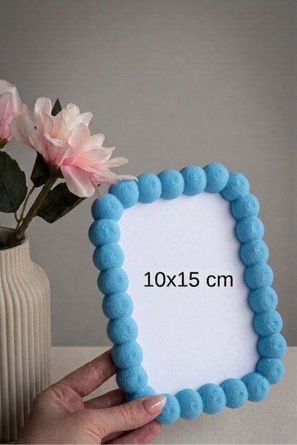 Kabartmalı Tasarım Fotoğraf Çerçevesi 10x15 cm - Balon/Bubble Masaüstü Dekoratif Çerçeve