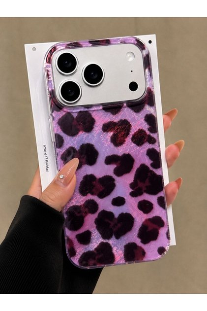 iPhone 17 Pro Max Compatible (Internally Printed) Shiny Patterned Soft Transparent Side Flashy Phone Case