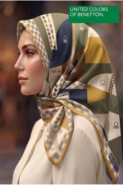 Eșarfă cu model SIENA -1035-90*90