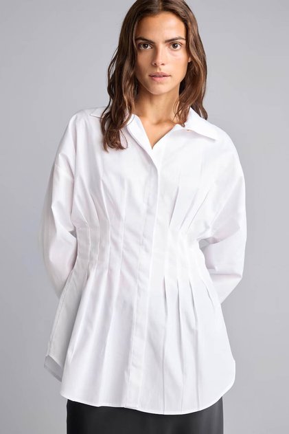 Fitted Poplin White Women's Shirt G8610Ax/Wt34