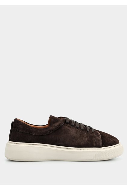 Brown Leather Women's Sneakers