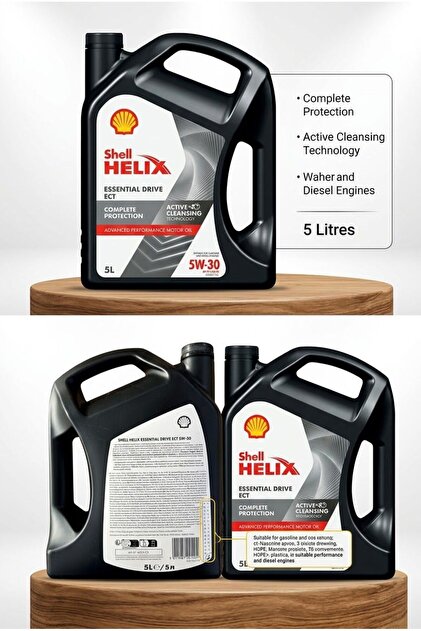 YENİ HELIX ESSENTIAL DRIVE ECT 5W/30 5 LİTRE ÜRT : 08.2026 DİZEL PARTİKÜL UYUMLU DPF