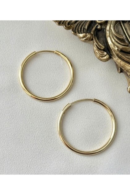 Xuping kararmaz gold klasik halka küpe