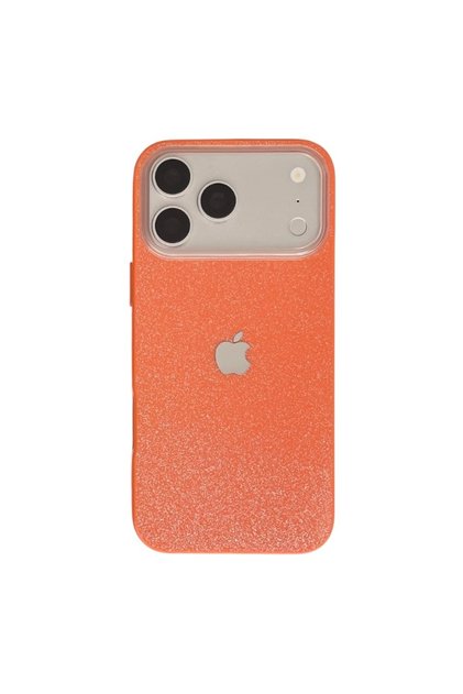 iPhone 17 PRO MAX Uyumlu Simli Logolu Silikon Telefon Kılıfı