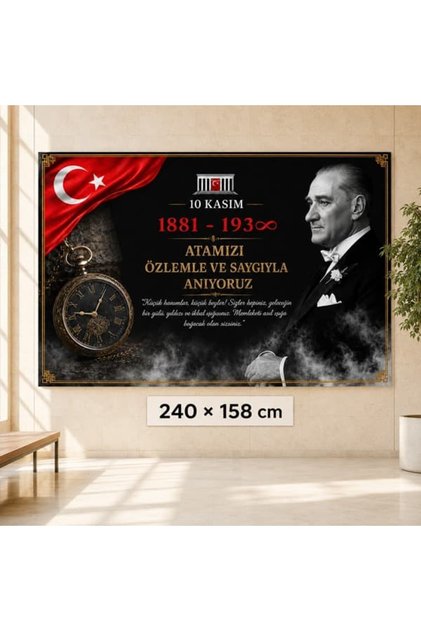 10 Kasım Atatürk'ü Anma Afişi 158*240 cm