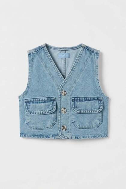 La Ciel Paris Kids Denim Vest Blue