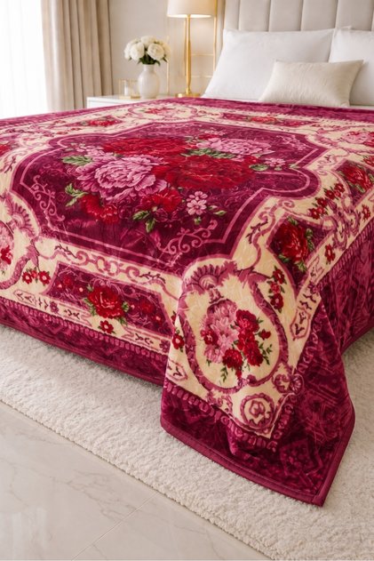 Osotto Çift Kişilik Embos Battaniye | Çift Katlı 220x240 cm | 5 Kg | Kalın ve Yumuşak Dokulu