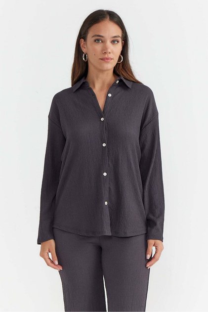 Women's Textured Long Sleeve Shirt