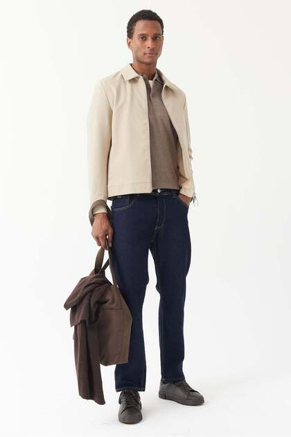 Men's Shirt Collar Regular Coat