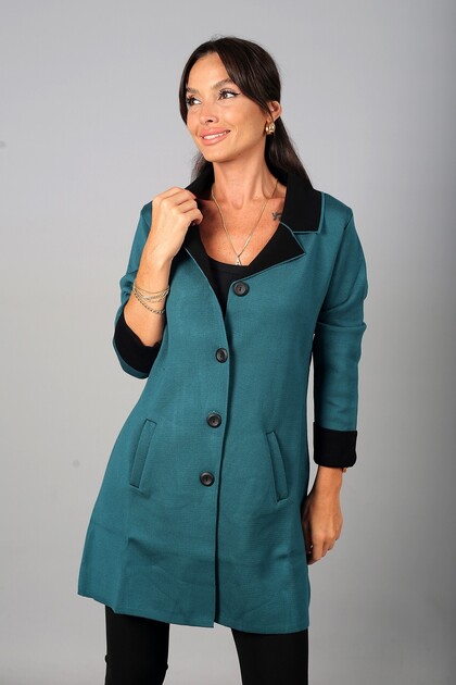 Women's Long Plus Size Cardigan with Front Pockets