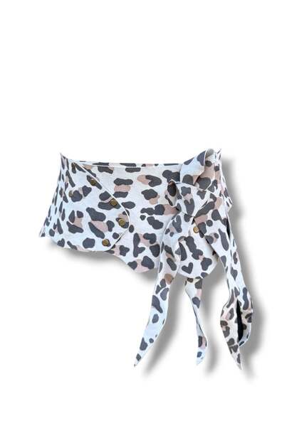 Léonie Leopard Print Leather Women's Belt - Standard Size