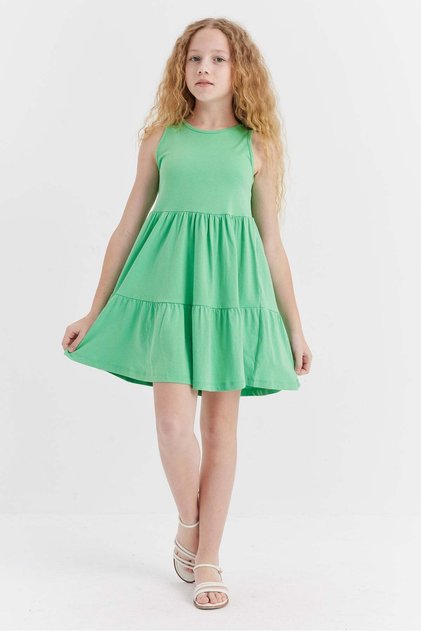 Girl's Basic Drawstring Dress