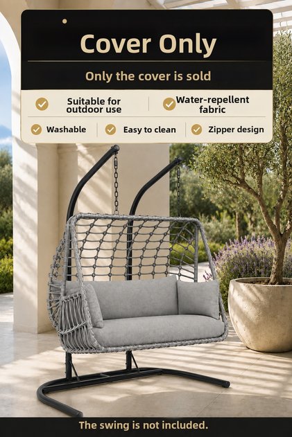 Double Swing Cushion Cover – Waterproof, Zippered, Washable, and Wipeable