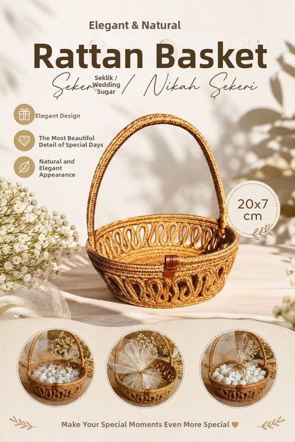 Wicked Jute Candy Basket, Henna, Wedding, Promise Basket, Handcrafted 20X7