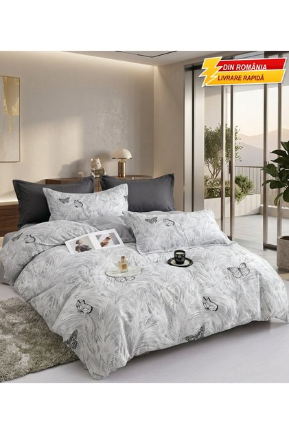 Lenjerie de pat dublu, cu elastic, finet gros 6 piese (2.6kg), moale · confortabilă · rezistentă la agățare · rezistentă la scămoșare