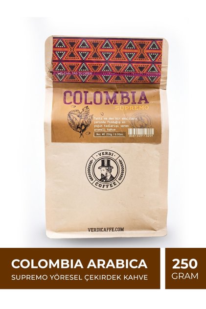 Colombia Arabica Supremo Local Specialty Core Coffee 250 Gr