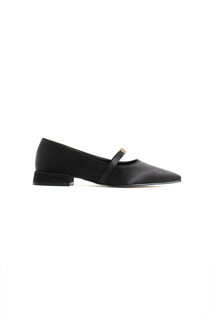 Noir Jane-slingback Taşlı Babet