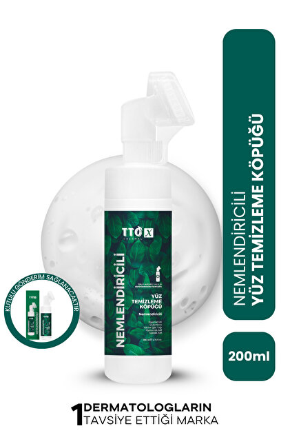 TTO Yüz Temizleme Köpüğü Nemlendirici 200 ml Hyaluronik Asitli Tüm