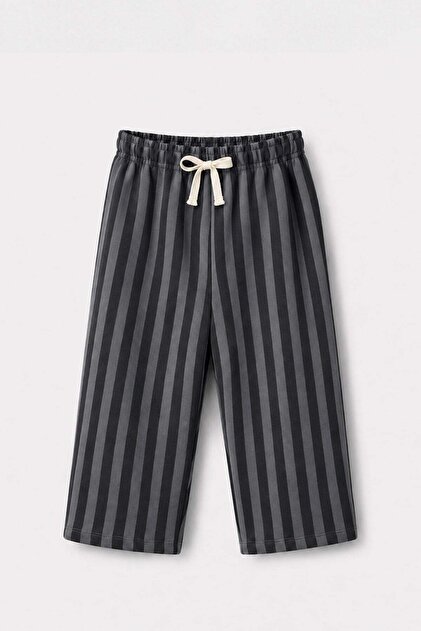 Children's Cotton 3 Thread Fabric Striped Sweatpants