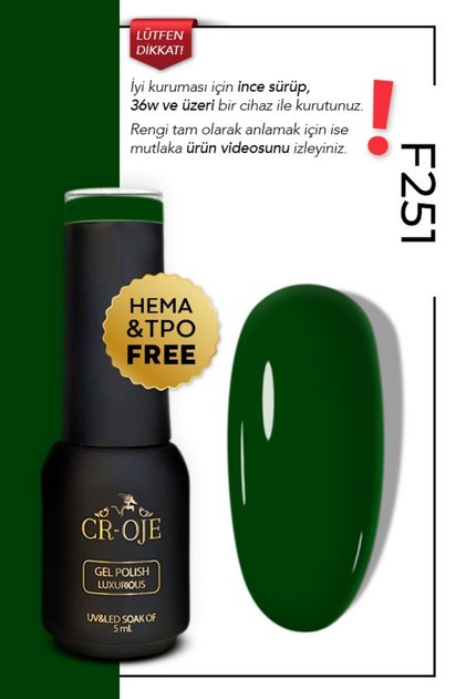 Kalıcı Oje Christmas Yeşili - F251 (5 ML)