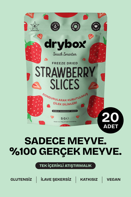 Freeze Dried Sweet and Crispy Strawberry Slices (Freeze Dried) - 5g 20-Pack