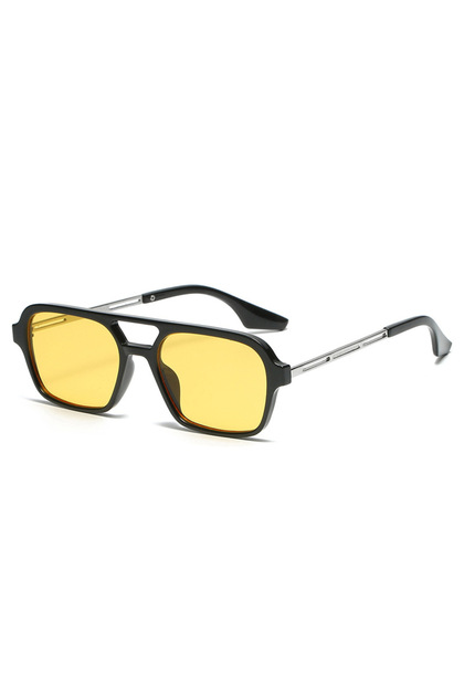 Yellow Fashion Punk Sunglasses Women Men Square Party Sun Glasses Classic Vintage Goggle UV400 Beach