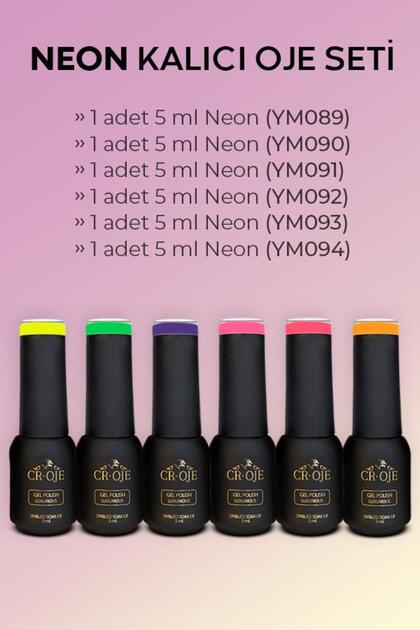 Kalıcı Oje Neon Set 6 Lı