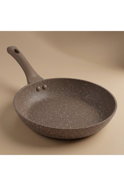 Rocky Granite Frying Pan, 24 cm - Brown