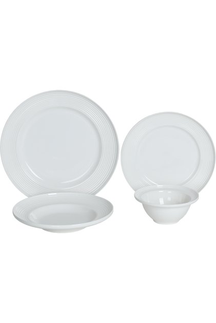 Al Saif Gallery Porcelain Dinner Set, 24 Pieces - White