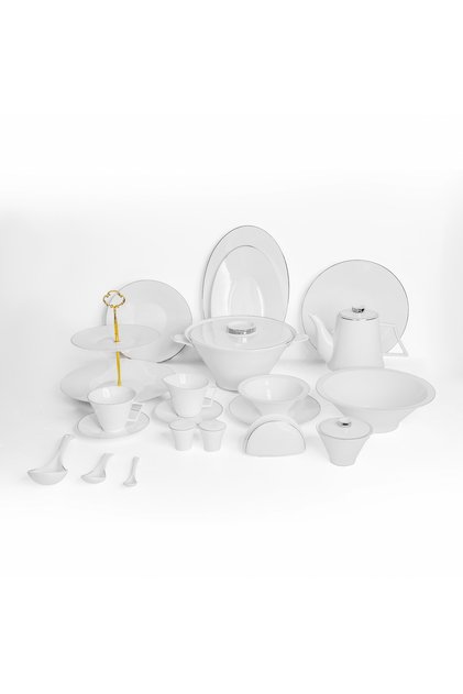 Porcelain Dinner Set, 65 Pieces - White