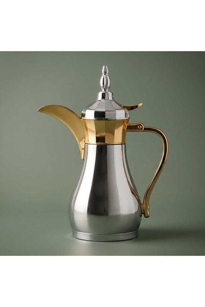 Sulaiman Thermos, 0.25 L, Steel Inner Container, Steel Outer Body - Silver Gold