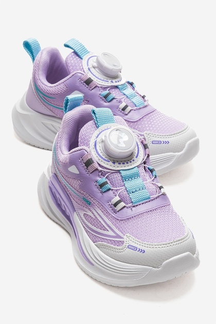 Marcokids Unisex Children's White Lilac Sports Shoes