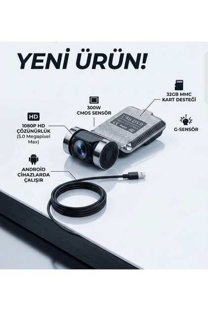 Yüksek Çözünürlüklü Araç İçi Kayıt Kamerası Araç Multimedya Sistemi Uyumlu - Tak Çalıştır Kolay Montaj