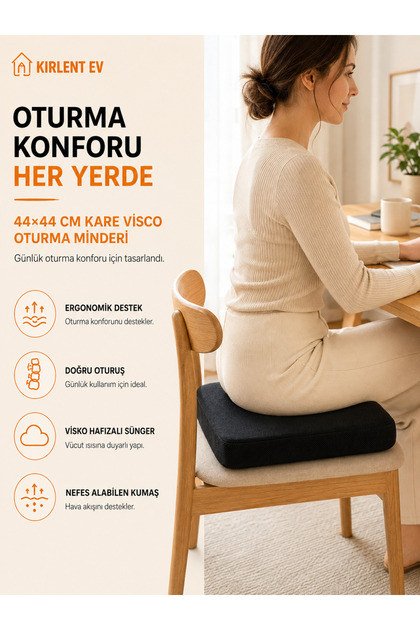 Visko Orthopedic Sitting Square Cushion 44x44 cm