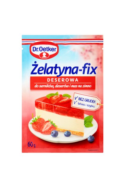 Zelatina-fix 60g pentru deserturi, ideala pentru prajituri si creme, fara grasimi, 60g