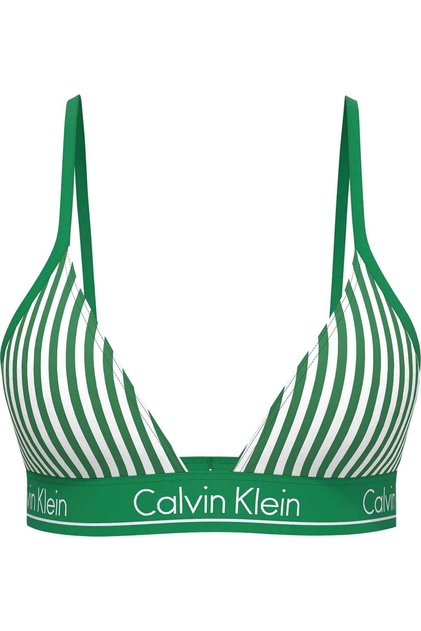 Women's Green-White Bikini Top