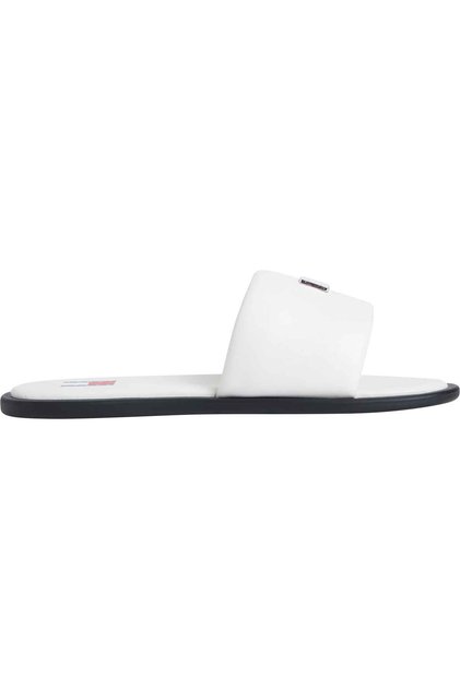 Women's Brand Logo, Stylish Appearance, Comfortable Sole, White Slippers Suitable for Daily Use