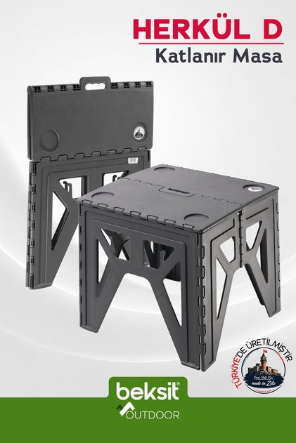 OUTDOOR Herkül D Katlanır Masa (Antrasit)