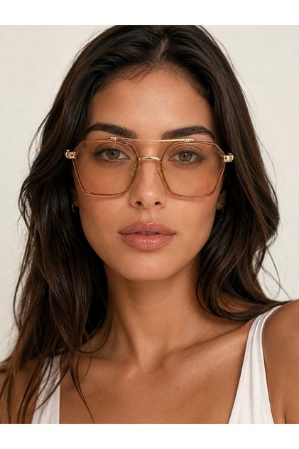 Henry Gold Frame Rose Glass Rectangular Square Uv400 Unisex Style Sunglasses