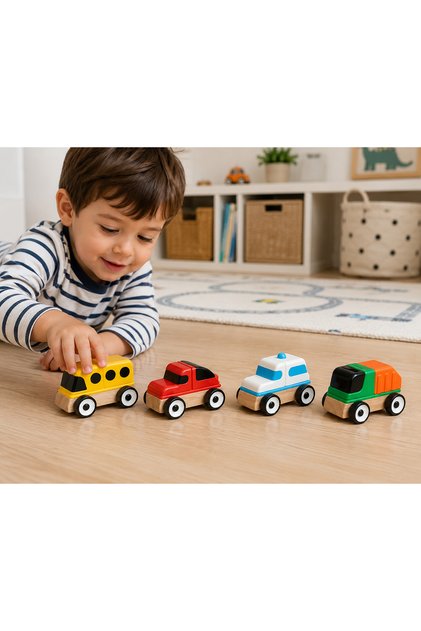 COZY ROOM - LILLABO araç seti, çok renkli, 4 adet araç