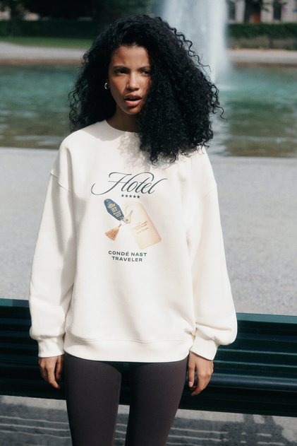Baskılı Oversize Sweatshirt