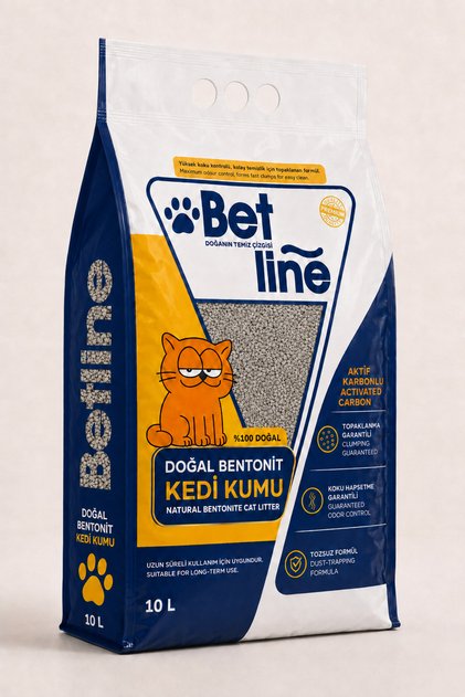 Aktif Karbonlu Doğal Bentonit KEDİ KUMU -10 LT