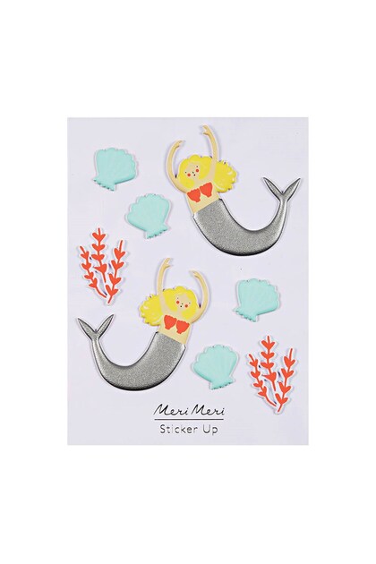 - Mermaid Puffy Stickers - Mermaid Embossed Stickers