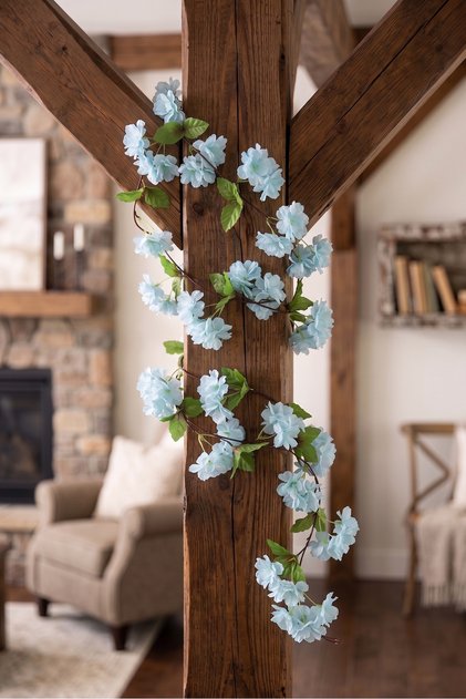 Yapay Çiçek Bahar Dalı Sarmaşık Japon Kiraz Çiçekli 230 Cm 18 Çiçekli 1.Kalite Dolanabilen Model