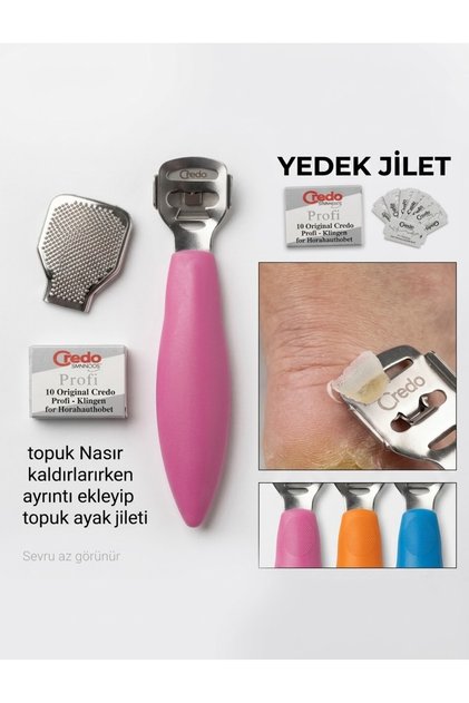 Topuk Nasır Jileti Törpü, Topuk Rendesi Seti ve 10 Adet Yedek Jilet