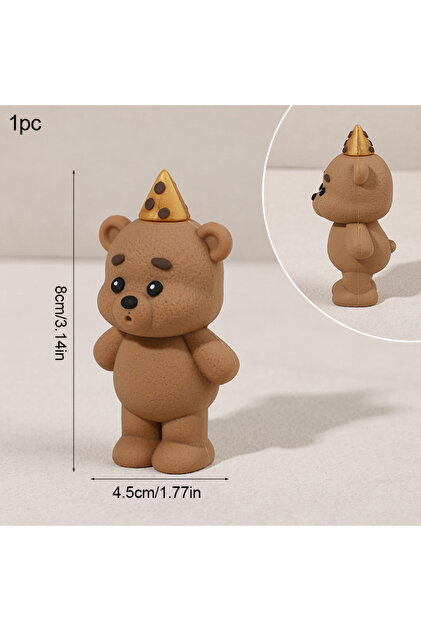 Bear-B Teddy Bear Cake Topper Mixed Balls Gift Boxes Cake DIY Decoration Kids Boy Girl 1st Birthday