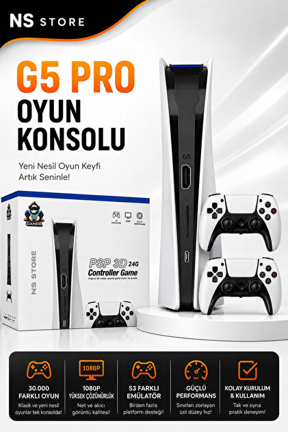 NS Store GS5 Pro PS5 Tasarımlı Kablosuz Çift Kol Oyun Konsolu – 4K