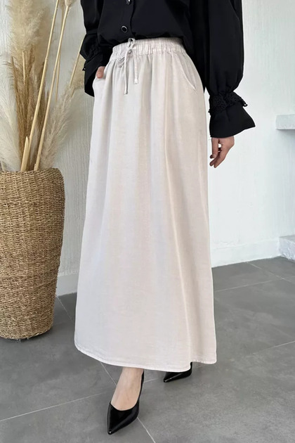 Elastic Waist Tencel Fabric Hijab Skirt