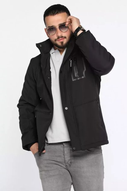 Men's Hooded Plush Softshell Coat